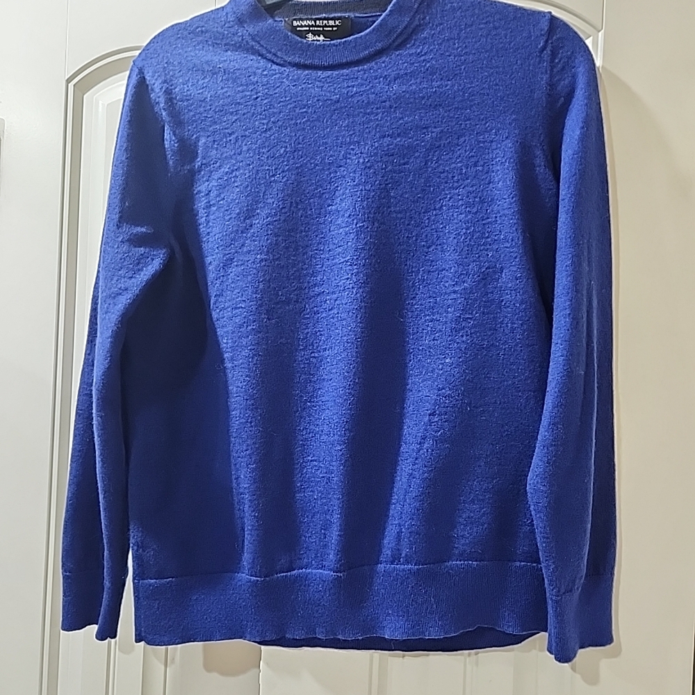 Banana Republic Men's Rich Blue Crewneck Sweater